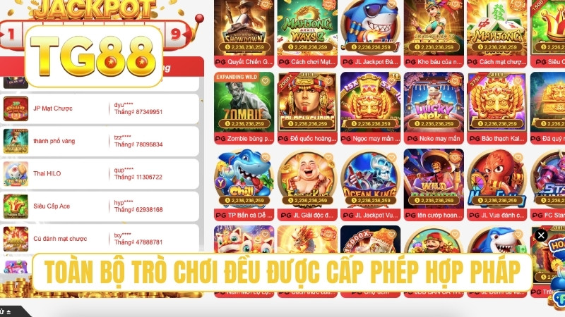TG88 ⭐ Nhà Cái Uy Tín 2026 | Link TG88 Chính Thức Nhận 188K 17 Toàn bộ trò chơi đều được cấp phép hợp pháp